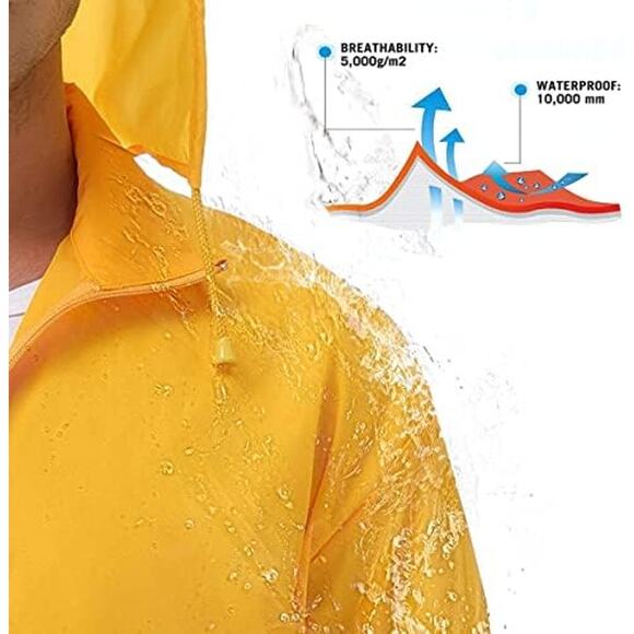 New, in package Mens 2XL Corna Hooded Wind/Rain Jacket - Picture 2 of 4